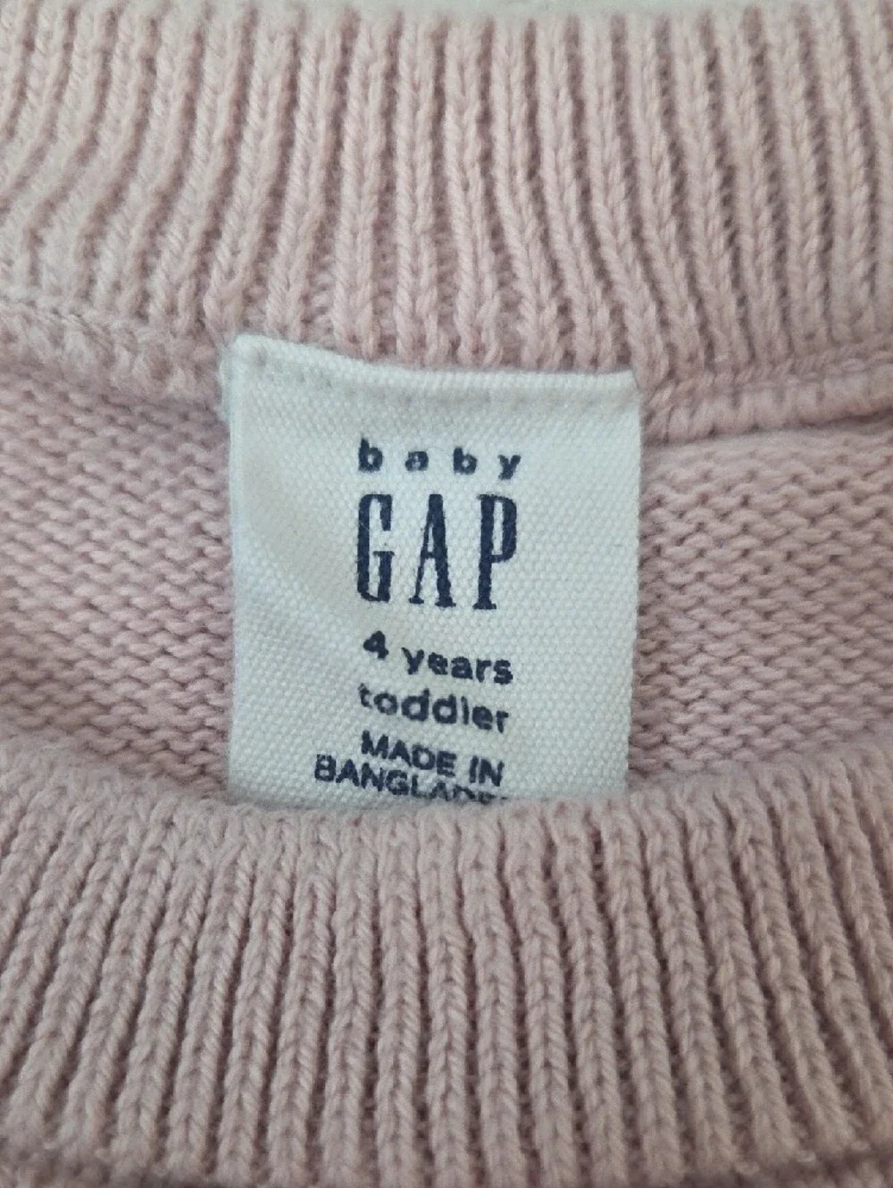 GAP Pink Sweater with Red Heart